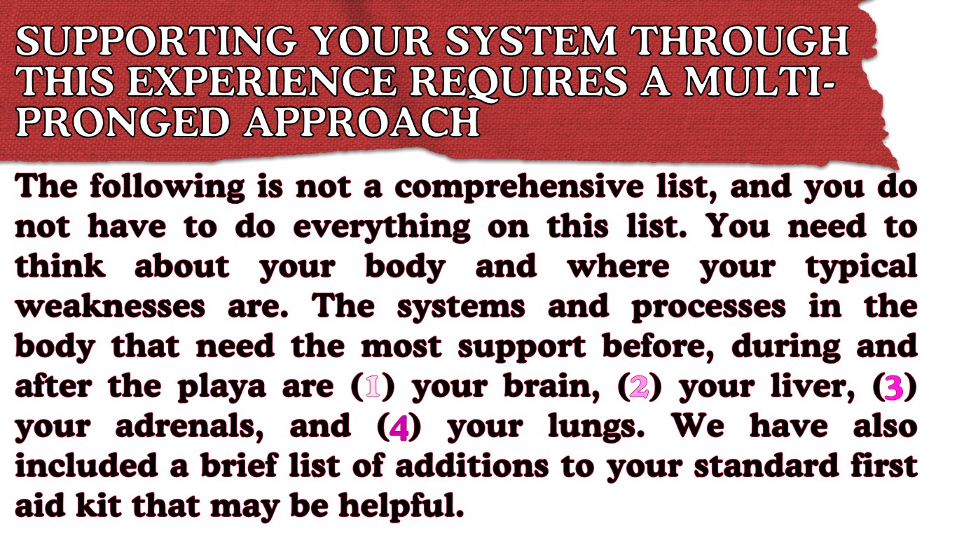Supporting your system through this experience requires a multi-pronged approach