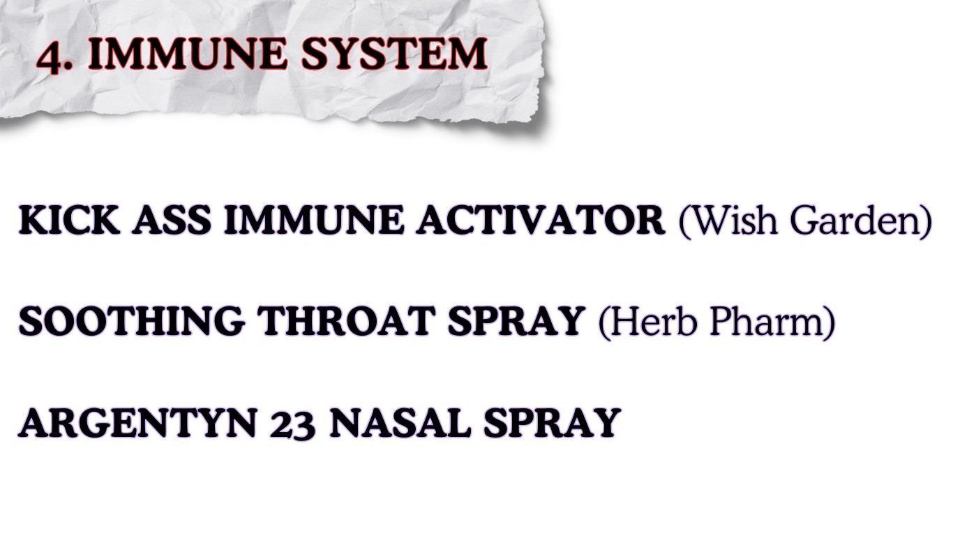 Immune system support list